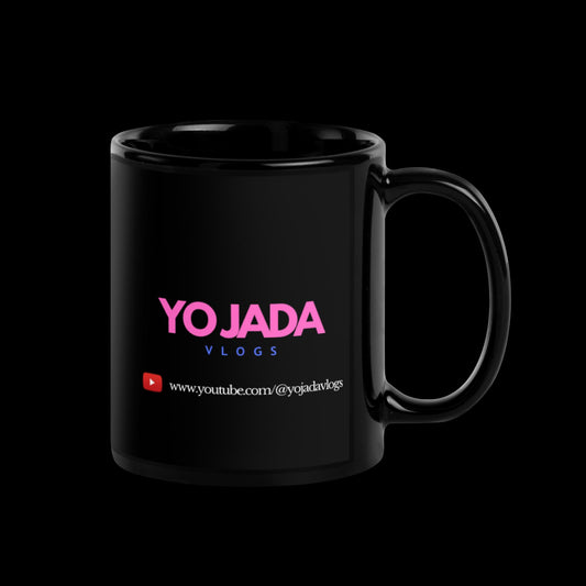 Yo Jada Black Glossy Mug